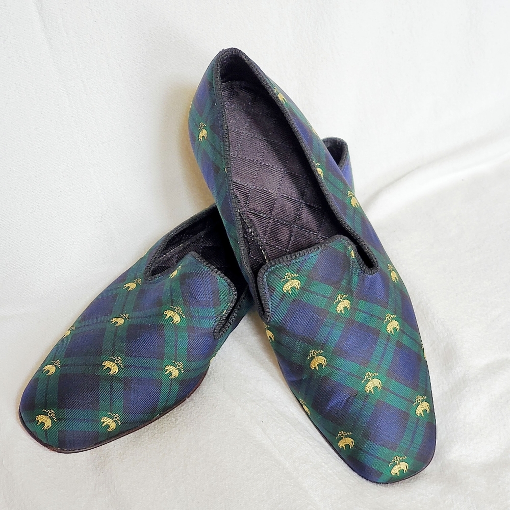 Brooks Brothers (Peale) Plaid Dress Slippers 8.5
